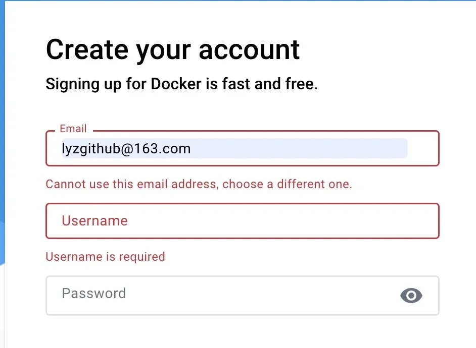 注册Docker Hub账号邮箱一直报错|云原生技术论坛|技术探索|LYZ-ling云智